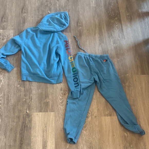Aviator Nation Blue Sweatpants & Hoodie Set - Picture 3 of 3